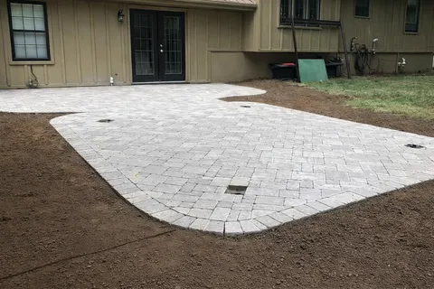 Patio paver installation